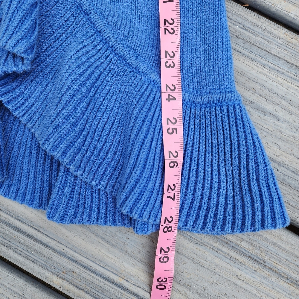 L Ruffle blue sweater - Picture 10 of 14